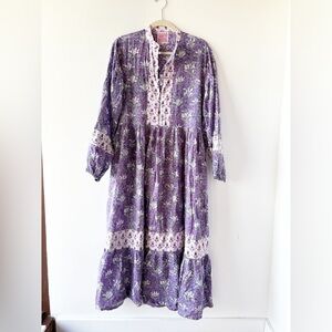 NWOT Mod’s Mahal Talia Long Sleeve Dress M Medium Purple Floral